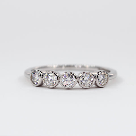 Aria Five Stones Bezel Ring