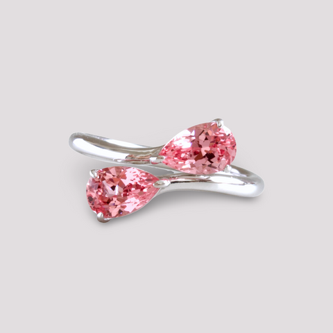 Bliss in Bloom Ring with Lab-grown Padparadscha