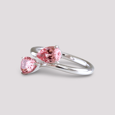 Bliss in Bloom Ring with Lab-grown Padparadscha