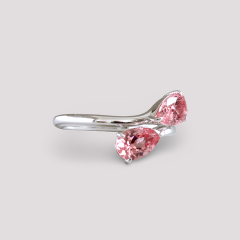 Bliss in Bloom Ring with Lab-grown Padparadscha