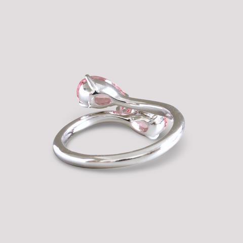 Bliss in Bloom Ring with Lab-grown Padparadscha