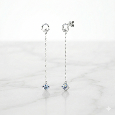 Mila 2ctw Moissanite Drop Earrings