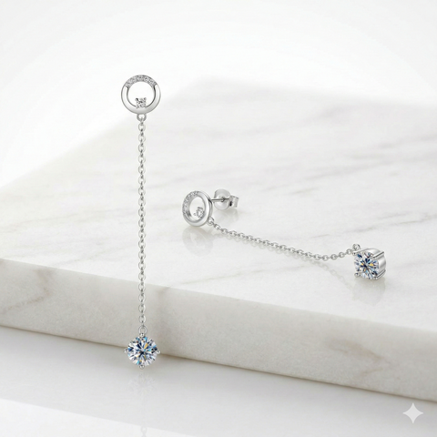 Mila 2ctw Moissanite Drop Earrings