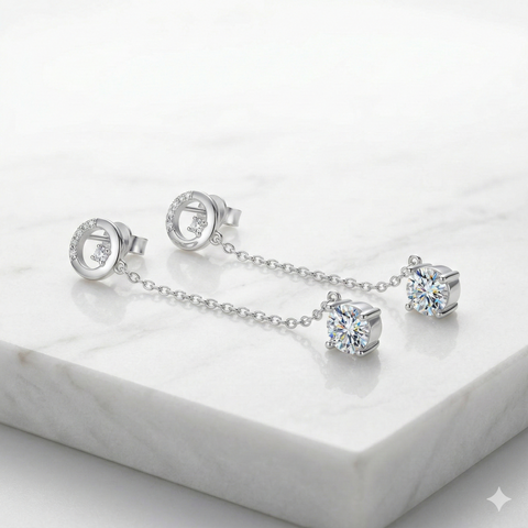 Mila 2ctw Moissanite Drop Earrings