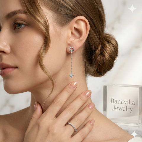 Mila 2ctw Moissanite Drop Earrings