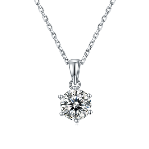 2Ct.t.w. Round Brilliant Solitaire Classic Necklace Earrings Set