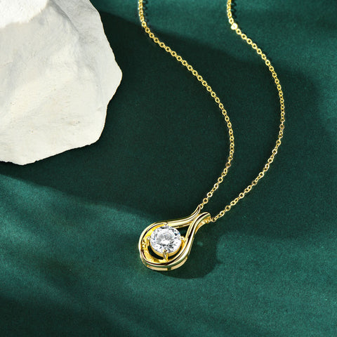 Dorothy 2 Carat Moissanite Teardrop Necklace