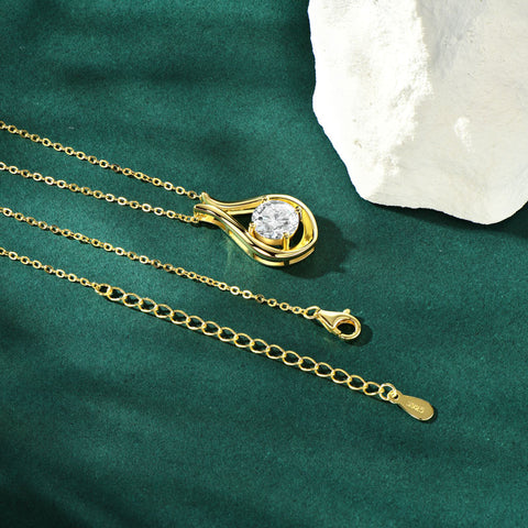 Dorothy 2 Carat Moissanite Teardrop Necklace