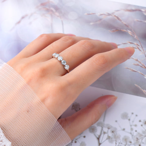 Aria Five Stones Bezel Ring