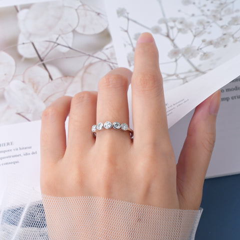 Aria Five Stones Bezel Ring