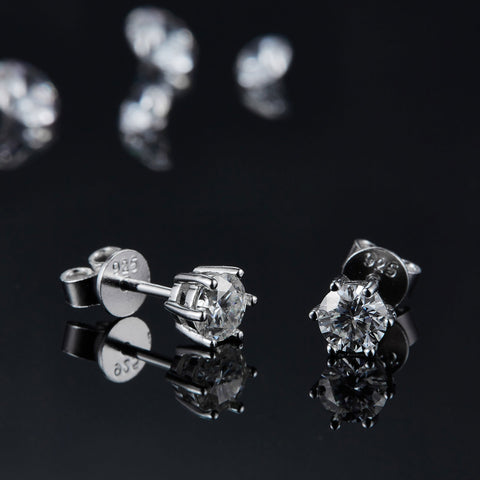 2Ct.t.w. Round Brilliant Solitaire Classic Necklace Earrings Set