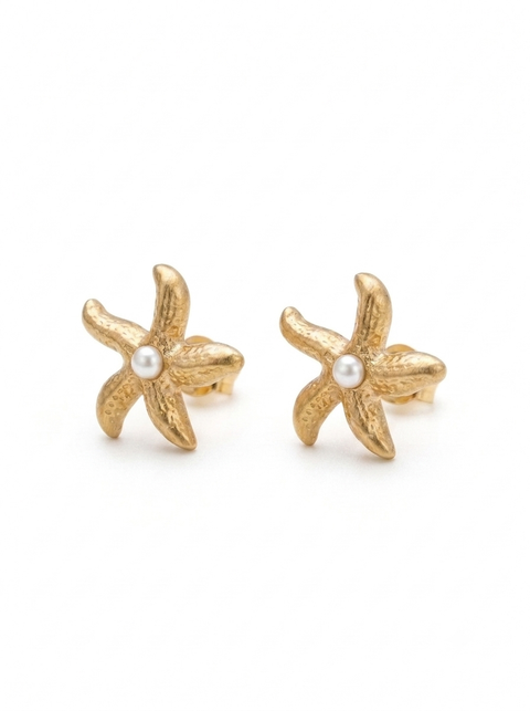 Santa Barbara Starfish Pearl Studs