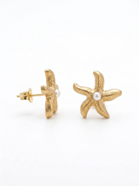 Santa Barbara Starfish Pearl Studs