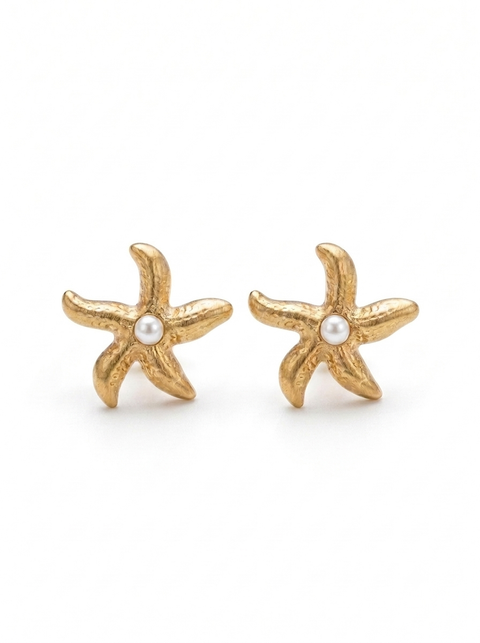Santa Barbara Starfish Pearl Studs