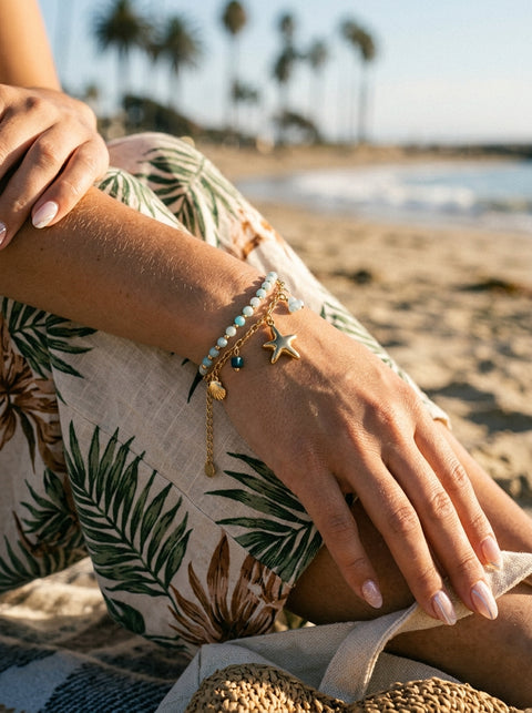 Santa Barbara Starfish Layered Bracelet