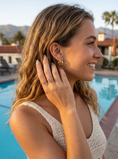 Solana Blush Pink Stone Ring