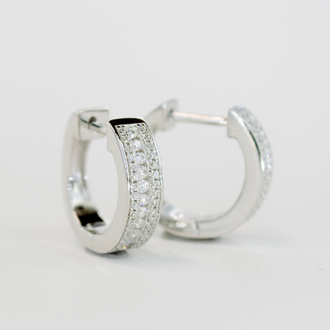 Three Channels Huggie Hoop Earrings