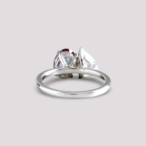 Toi et Moi Ring with Lab-grown Alexandrite