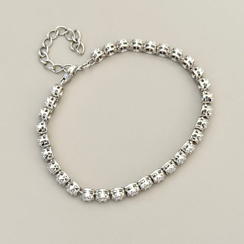 Clustered Moissanite Tennis Bracelet