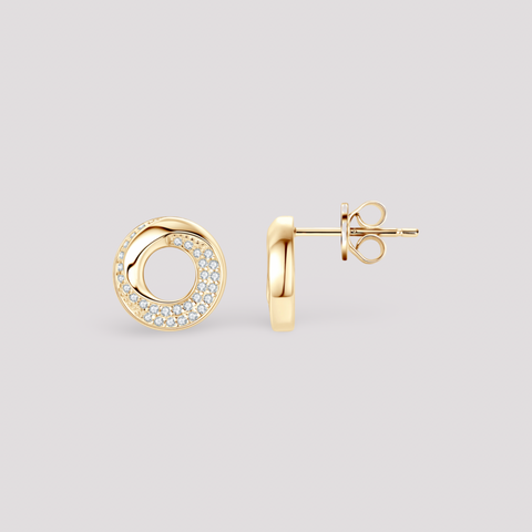 Donut Circle Stud Earrings