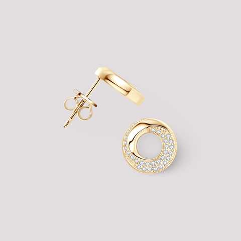 Donut Circle Stud Earrings