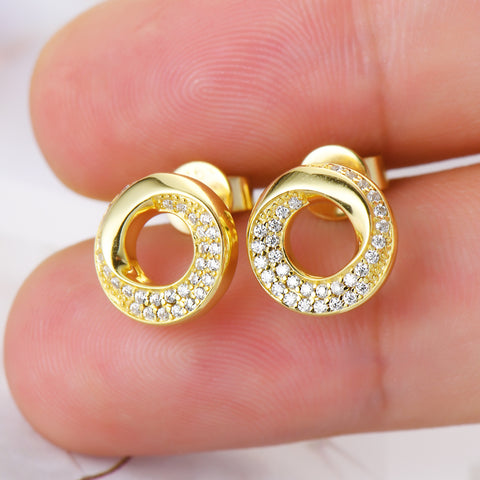 Donut Circle Stud Earrings
