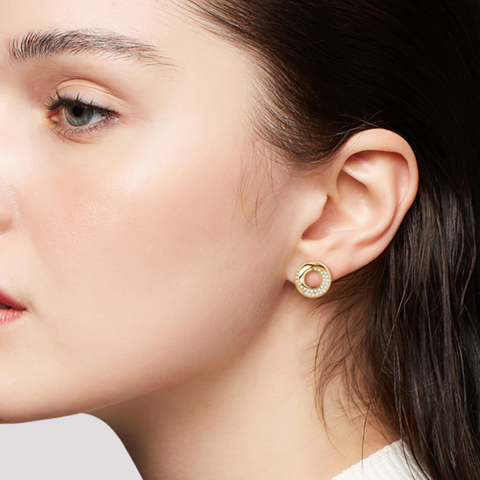 Donut Circle Stud Earrings