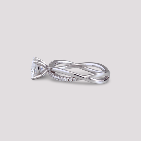 Elysia Double Shoulder Engagement Ring