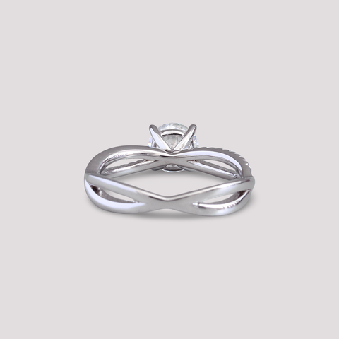 Elysia Double Shoulder Engagement Ring