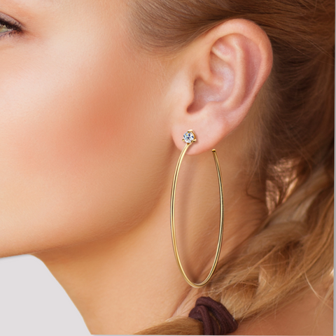 Ella Large Hoop Stud Earrings