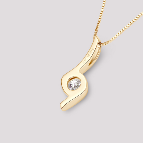 Harmony Solitaire Music Note Pendant
