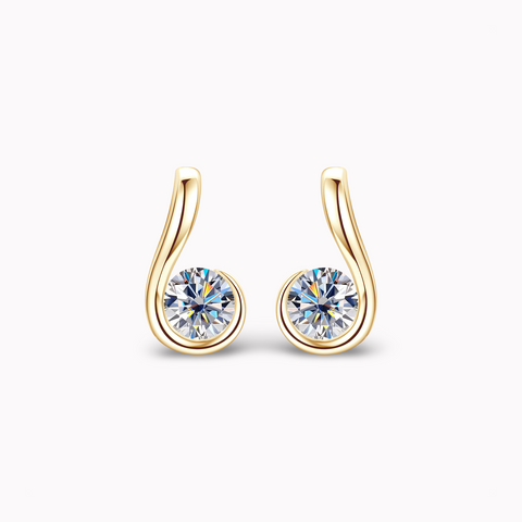melody music note earrings s925 moissanite