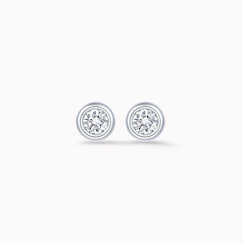 Moana Bezel 1ctw Moissanite Earrings