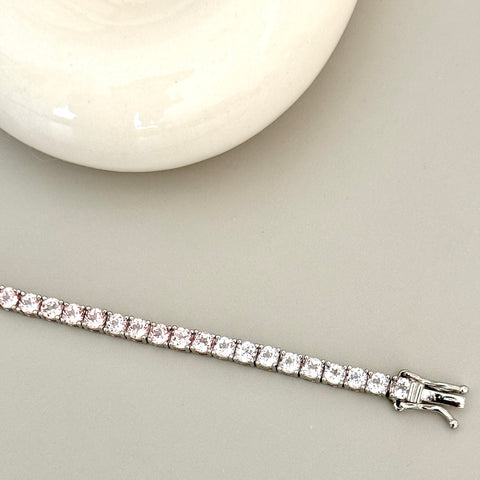 Rainbow Lab-grown Sapphire Tennis Bracelet