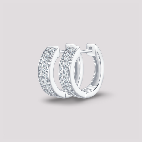 Three Channels Huggie Hoop Earrings