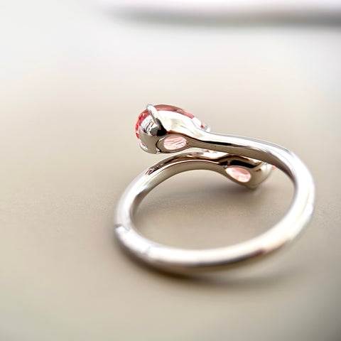 Bliss in Bloom Ring with Lab-grown Padparadscha