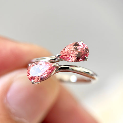 Bliss in Bloom Ring with Lab-grown Padparadscha