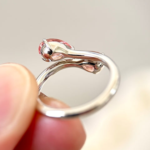 Bliss in Bloom Ring with Lab-grown Padparadscha