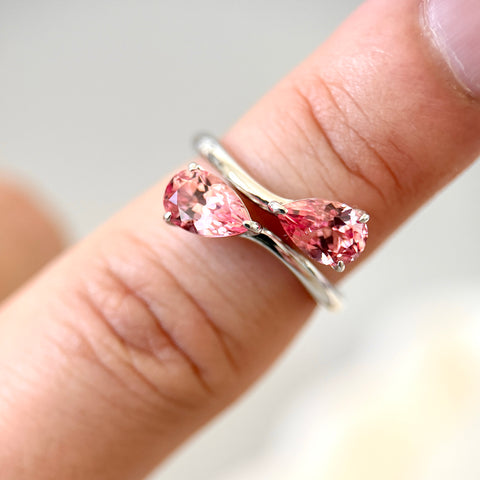 Bliss in Bloom Ring with Lab-grown Padparadscha