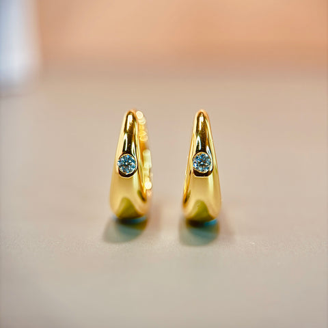 "Summer" Thick Hoop Earrings