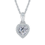 18K Gold Plated S925 Freya Heart Shape Moissanite Diamond Halo Pendant