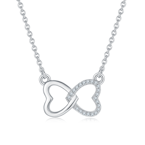 Hugging Heart Diamond Necklace