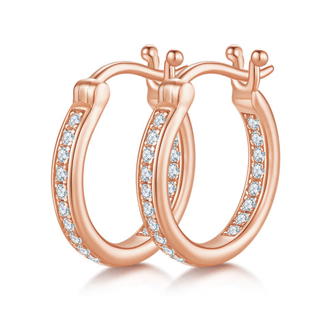 Inside-Out Petit Diamond Round Hoop Earrings