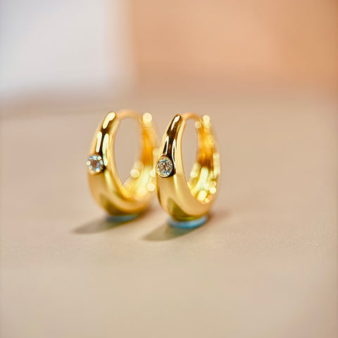 "Summer" Thick Hoop Earrings