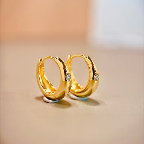 "Summer" Thick Hoop Earrings