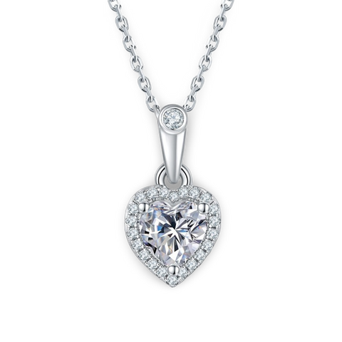 Heart Shaped Diamond Necklace