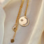Love To The Moon And Back Disc Pendant Necklace