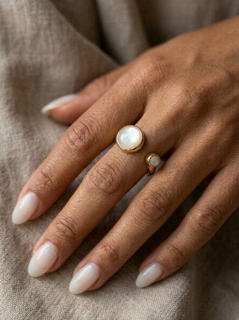 Cove Twin Stone Open Ring