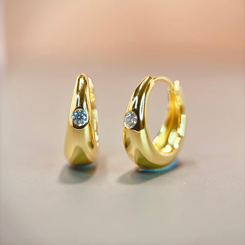 "Summer" Thick Hoop Earrings