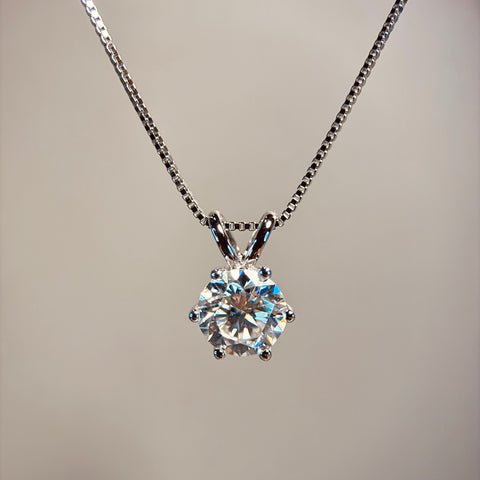 2 Carat Moissanite Dovie Sole Necklace